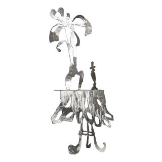 Petra Hartman, Iris in a Vase Standing Sculpture, 2002, Stainless Steel For Sale