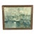Early 20th Century Print, Original Nouveau-Styled Frame, Sailboats at Harbor For Sale