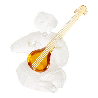 20th Century Saint-Louis French Crystal Lyre Sculpture For Sale