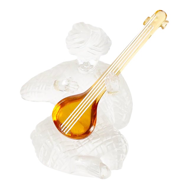 20th Century Saint-Louis French Crystal Lyre Sculpture For Sale