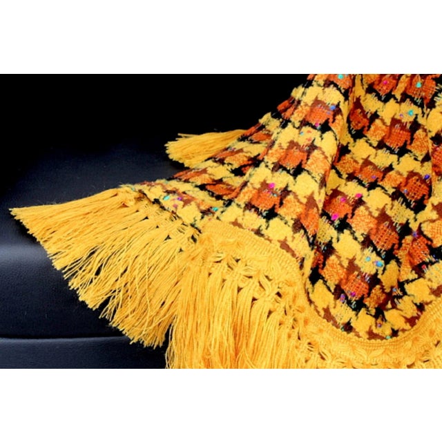 Mid-Century Modern Vintage Plaid Handwoven Wool and Alpaca Throw Blanket For Sale - Image 3 of 13