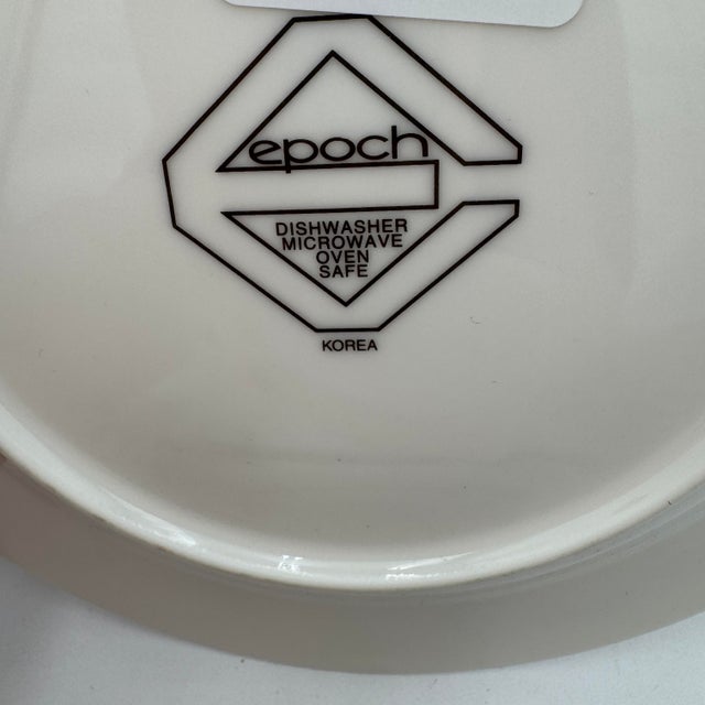 Ceramic Vintage Salad Plates in Millennium by Epoch 8" Champagne Glass Toast Cheers Y2k - Set of 8 For Sale - Image 7 of 7
