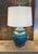 Textile Sea Green Ceramic Table Lamp For Sale - Image 7 of 7