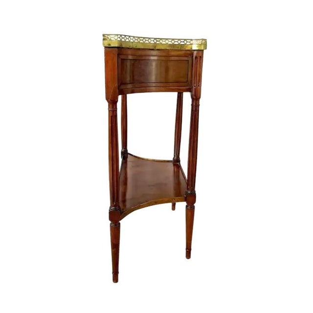 Louis XVI Bronze Mounted Marble Top Console Dessert Server For Sale - Image 12 of 13