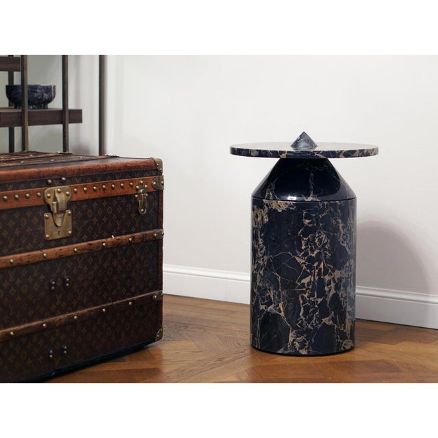 Modern Handcrafted Coffee Table in Italian Marble by Karen Chekerdjian For Sale - Image 9 of 12