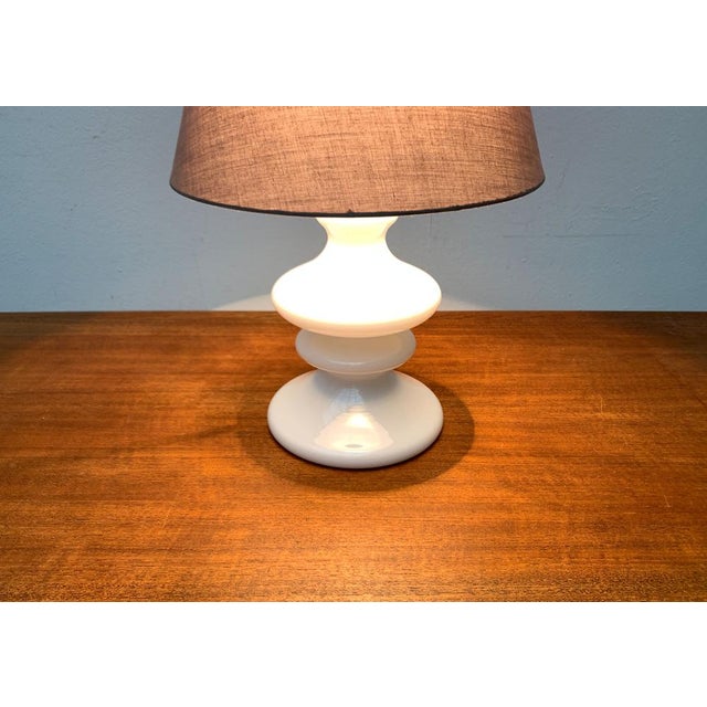 Holmegaard Vintage Danish Model Mary Opaline Glass Table Lamp by Per Lütken for Holmegaard, 1970s For Sale - Image 4 of 18