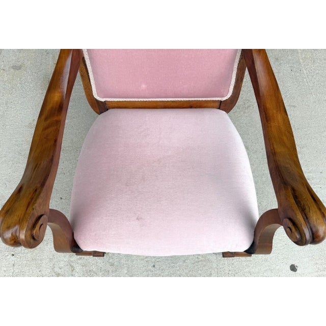 Early 20th Century Victorian Pink Upholstered Chairs With Upholstered Back For Sale - Image 10 of 12