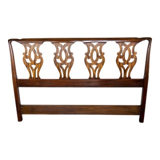 1980s Henkel-Harris Mahogany Queen Size Headboard Only For Sale
