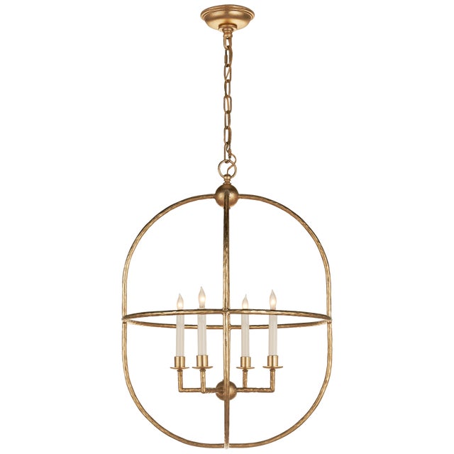 Desmond Open Oval Lantern in Gild Designer: Chapman & Myers Canopy: 5.5" Round Mounting: Chain Shade Detail: No Option...