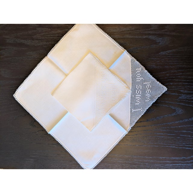 Vintage Selkirk Grace Tablecloth & Napkins Set - 9 pcs For Sale - Image 12 of 15