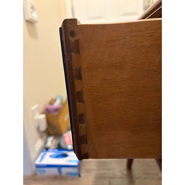Chestnut Pair of Mid Century Franklin Shockey Sculptured Pine Nightstands For Sale - Image 8 of 11