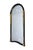 Hollywood Regency Antique Egyptian Revival Black & Gold Etched Arched Vanity Mirror Venetian 40" For Sale - Image 3 of 16