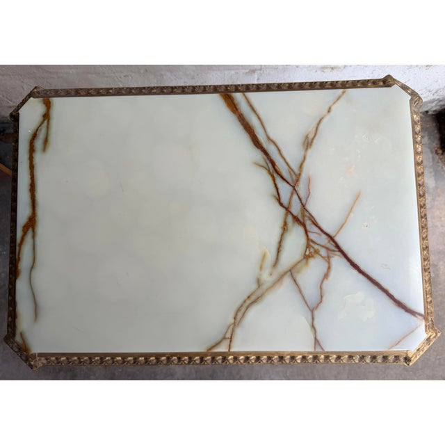 Early 20th Century Early 20th Century Louis XVI Style Table With Onyx Top For Sale - Image 5 of 5