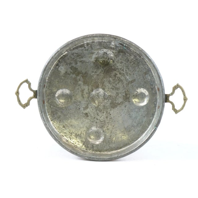Early 20th Century Copper Pan With Brass Handles For Sale - Image 4 of 4