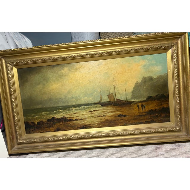 Coastal Early 19th Century British School Paintings - Pair For Sale - Image 3 of 6