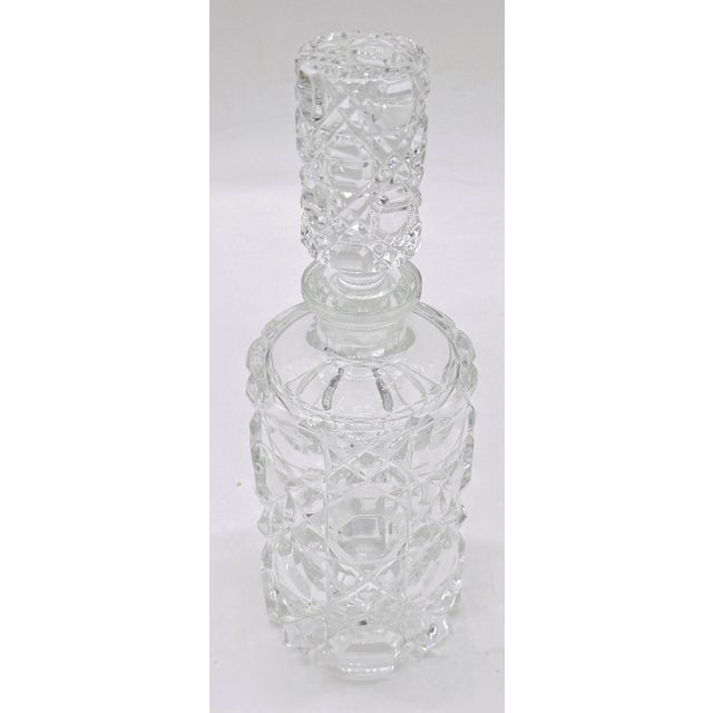 Glass English Art Deco Cut Glass Diminutive Decanter, Circa 1930s For Sale - Image 7 of 8