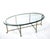 1970s Hollywood Regency Mastercraft Brass Hoof Feet Coffee Table Racetrack Glass Top For Sale In Miami - Image 6 of 15