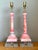Vintage Pink Marble Carved Column Lamps - A Pair For Sale - Image 12 of 12