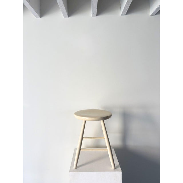 Minimal Stool in Original Paint by Kandya, 1950 For Sale - Image 6 of 7