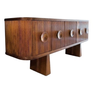 Art Deco Reeded Sideboard, 1940s For Sale
