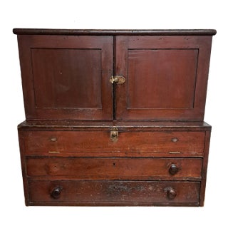1920s Antique Machinists Twist Drill Multi Drawer Cabinet For Sale