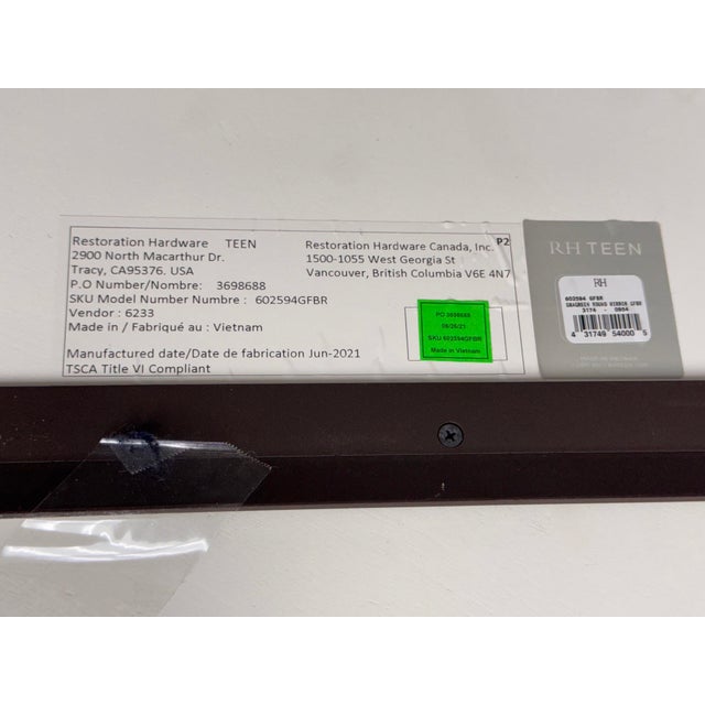 White Restoration Hardware Shagreen Mirror For Sale - Image 8 of 12