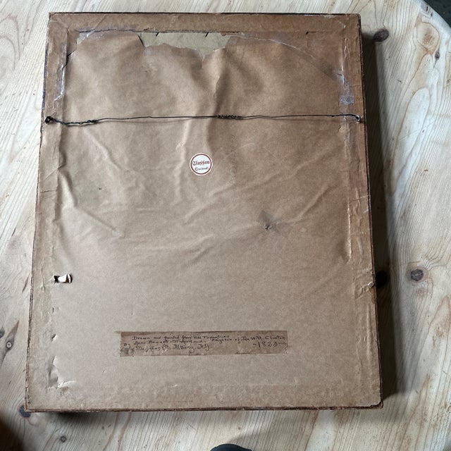 Paper Original Painting on Paper in Original Frame 1824 For Sale - Image 7 of 12