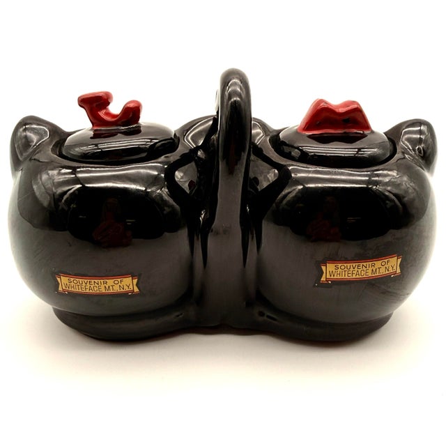 Ceramic Rare Vintage Black Cat Jam and Marmalade Porcelain Serving Dish For Sale - Image 7 of 12