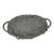 Lenox Fruit Weave Serving Platter Handle Tray 22" Grape Leaf Metal Silver Basket For Sale