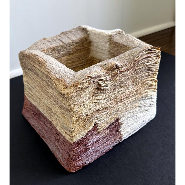 A highly unique ceramic sculpture by South Korean artist Jongjin Park (1982-). The square-form piece is boundary-pushing...