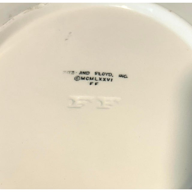 Ceramic Mid 20th Century Mid Century Modern Fitz and Floyd Coquille Shell Plate & Lidded Bowl Chip and Dip Set For Sale - Image 7 of 7