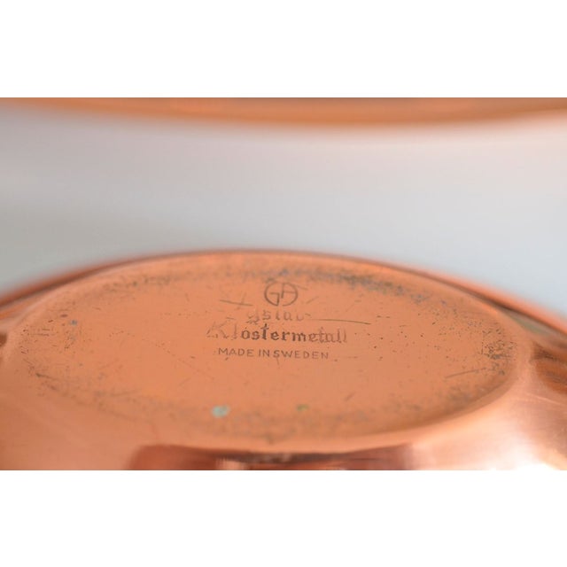 1960s Swedish Copper Candlestick and Bowls by Gunnar Ander for Ystad Metall, 1960s, Set of 3 For Sale - Image 5 of 6