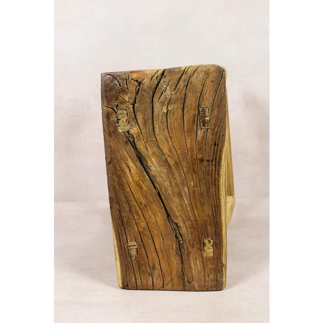 Rustic Vintage Rustic Stool in Elm For Sale - Image 3 of 5