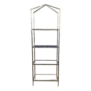 Maitland - Smith Metal Etgere With Glass Shelves For Sale