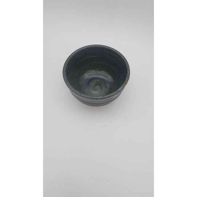 Blue Vintage Studio Pottery Blue Bowl For Sale - Image 8 of 10