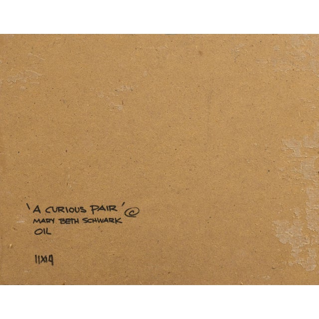 Paper 'A Curious Pair' by Mary Beth Schwark, New Mexico Woman Artist, Oil Painters of America, Michigan For Sale - Image 7 of 8
