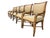 Late 20th Century Vintage Organic Modern Rattan Dining Chairs With Arms and Upholstered Seats | Set of 6 For Sale - Image 5 of 10