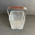 Glass Mid Century Hoya Ice Bucket & Rocks Glasses MCM Frosted Glass Ice Cube Barware Set of 3 For Sale - Image 7 of 12