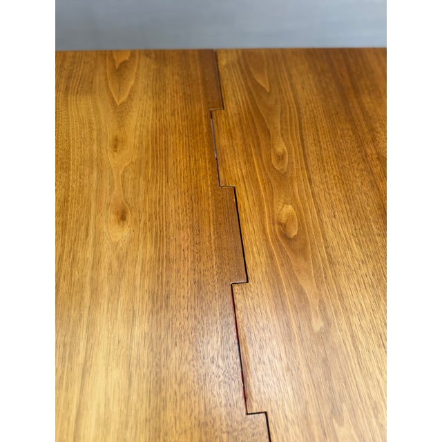 Mid-Century Modern 1950s Drexel Parallel Drop-Leaf Dining Table Walnut Mid-Century Modern For Sale - Image 3 of 15