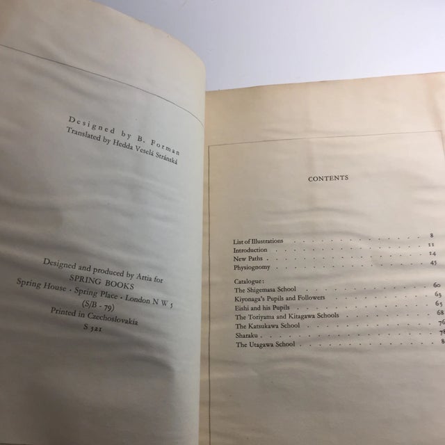 1959 Utamaro Portraits in the Japanese Woodcut Book For Sale - Image 4 of 11