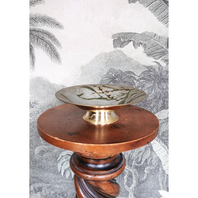 Vintage Schale in Messing and Emaille, 1950s For Sale - Image 4 of 11