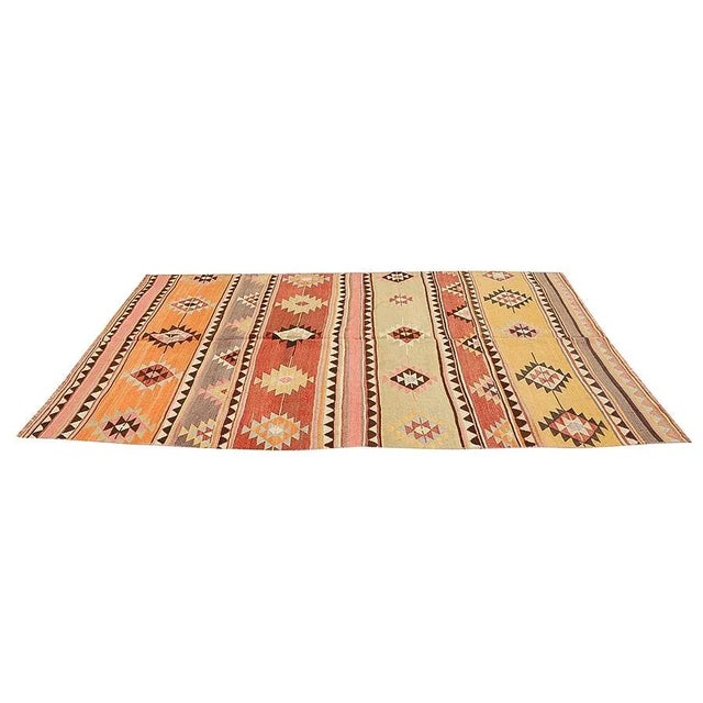 Vintage Turkish Kilim Rug For Sale - Image 4 of 7