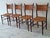 Teak Dining Chairs with Patinated Cane Seats and Backs after Gio Ponti, Italy, 1950s, Set of 4 For Sale - Image 16 of 16