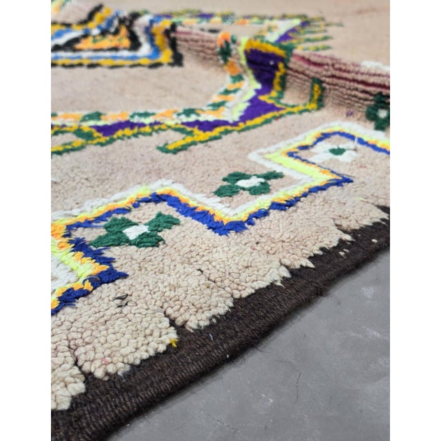 Tribal 1980s Moroccan Tribal Berber Wool Rug - 12.3 X 5.3 Ft For Sale - Image 3 of 8
