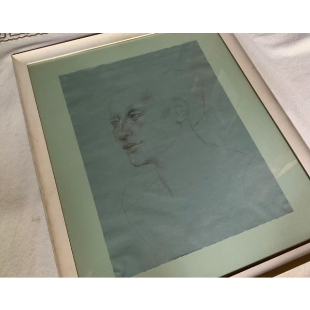 1960s Portrait Drawing of a Woman Gallery Framed For Sale - Image 10 of 10