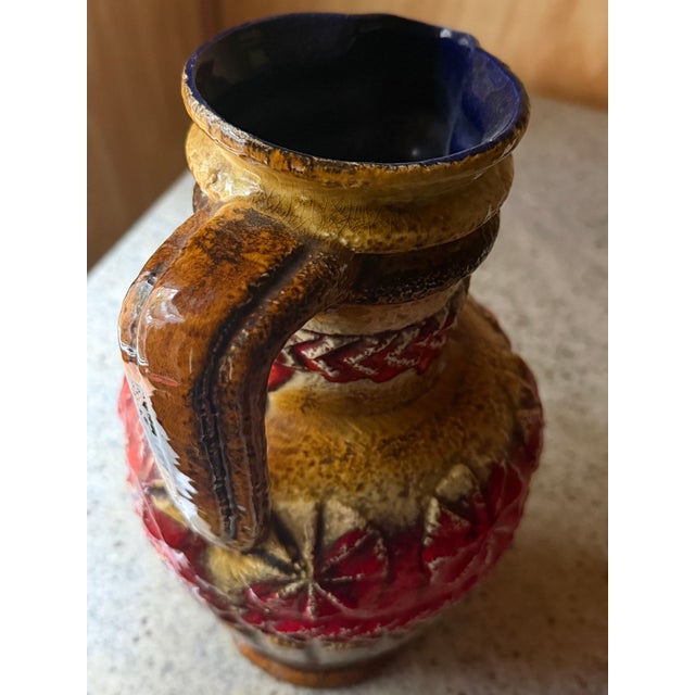 Vintage West German Fat Lava Vase, 1960 For Sale - Image 14 of 18