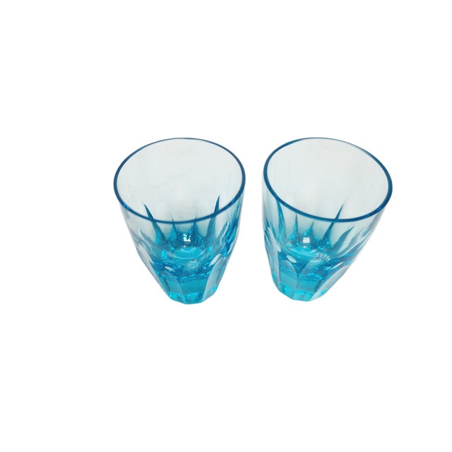Art Deco Crystal Glasses, Czechoslovakia, 1930s, Set of 2 For Sale - Image 3 of 6