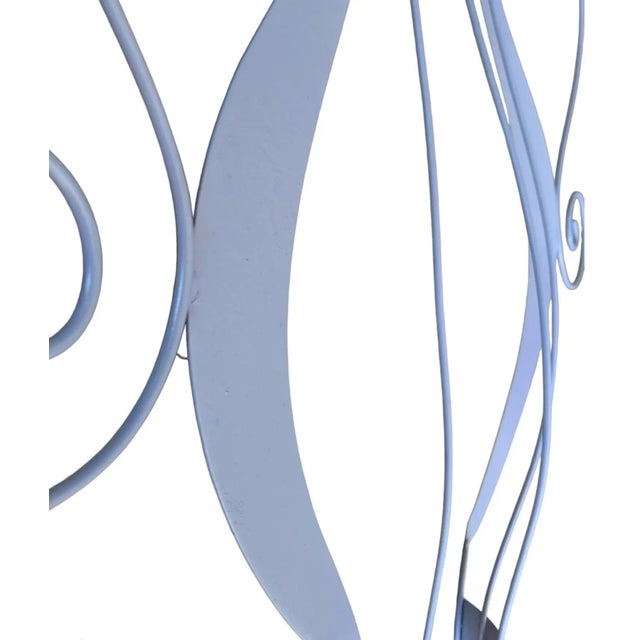 Late 20th Century Scrolled Metal Grecian Urn Neoclassical Sculptural Wall Hanging For Sale - Image 5 of 7