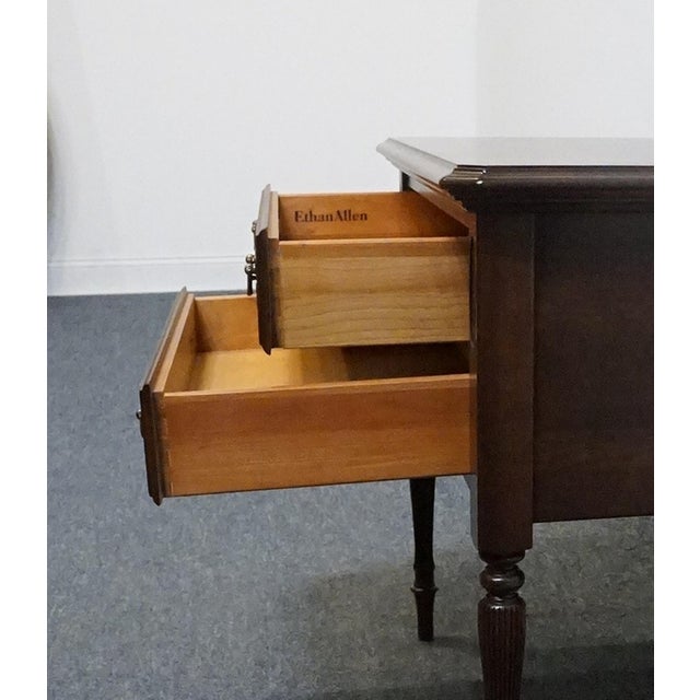 Wood Ethan Allen Georgian Court Collection Solid Cherry Traditional Style 28" Nightstand 11-5206 For Sale - Image 7 of 13