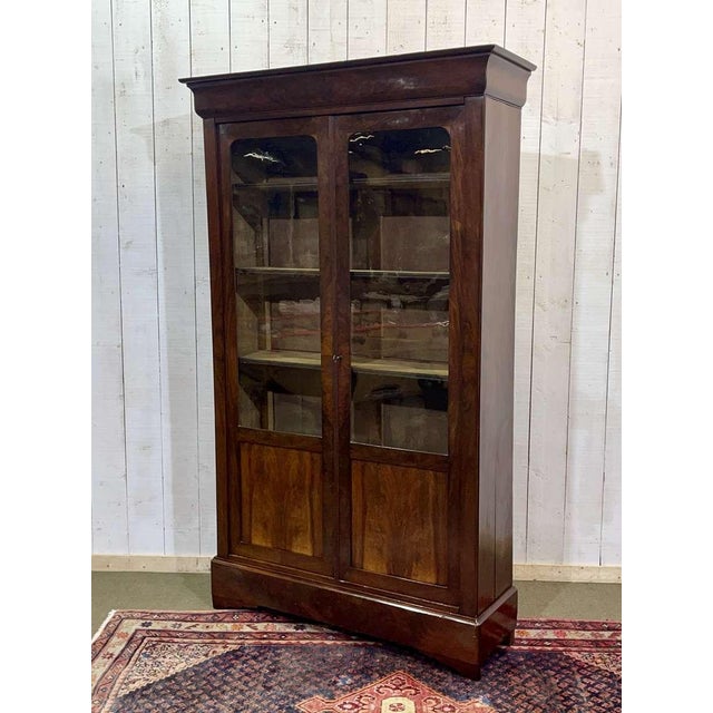 Louis Philippe Mahogany Bookcase, 1800s For Sale - Image 12 of 18